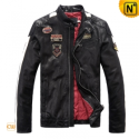 Men's Designer Black Leather Motorcycle Jackets CW813028