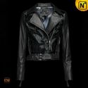 Milan Women Biker Jacket Black Leather Jacket CW614007