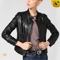 Washington Womens Black Leather Biker Jacket CW650019