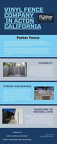Vinyl Fence company in Acton California by potterfence - Issuu