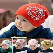 Fashion Bike Angel Wings Baby Cotton Hat - Yellow