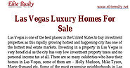 Las Vegas Luxury Homes For Sale