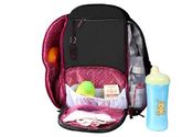 Beebaba Backpack Diaper Bag with Insulated Bottle Pocket, Eco-friendly Series (Black)