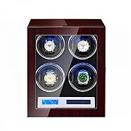 Best Watch Winder With Lcd Touch Screen in Black Interior for 4