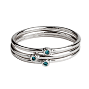 Buy Handcrafted Blue & Black Diamond Sterling Silver Rings – Melanie Golden Jewelry