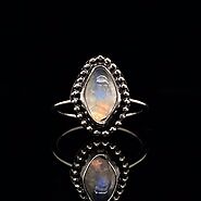 SIZE 3 Rainbow Moonstone Gemstone Midi Ring