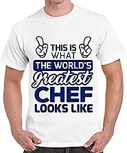 Buy Caseria Men's Cotton Graphic Printed Half Sleeve T-Shirt - Greatest Chef Looks Like at Amazon.in
