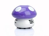 Yowosmart Mini Cute Mushroom Vacuum Cleaner Dust Sweeper (Purple)