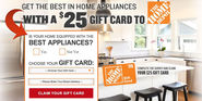 Win $25 FREE The Home Depot Gift Card for Home Appliances
