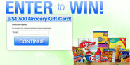 Instantly Win Grocery Gift Card of $1,500 Valued
