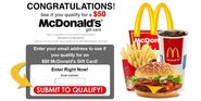Instantly Win Your $50 FREE McDonalds Gift Card 2015