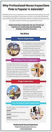 Why Professional House Inspections Firm Is Popular in Adelaide?
