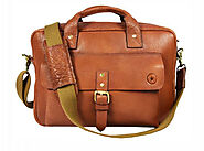 Christopher Leather Office Bag - Chestnut