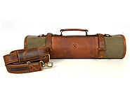 Marchena Canvas Knife Roll - Gingerbread