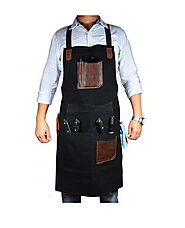 Turin Waxed Canvas Apron - Raven Black