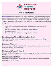 Best Walk-in Doctor - Canadian Virtual Doctors by Canadian walk-in Doctors - Issuu