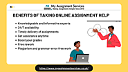Benefits of taking online assignment help