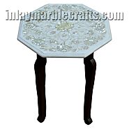 Mother of pearl side table| mother of pearl inlay end & side table