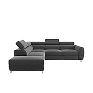 Immy Dark Grey Croner Sofa Bed | L Shaped Sofa