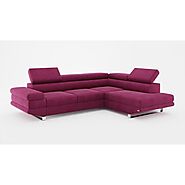 Cornelius Posh Pink Corner Sofa Bed | L Shaped Sofa With Ottoman