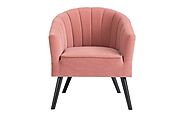 Potty Soft Pink Fabric Accent Tub Chair