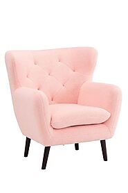 Snuggly Bug Pink High Back Sheepskin Armchair