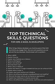 Top Technical Skills Questions for Hire A Node.js Developers