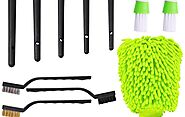 11-piece Set Car Washer Metal Cover Gap Brush Car Wash Brush Set Car Detail Cleaning Brush