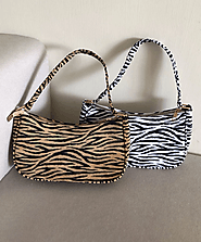 Women Vintage Zebra Leopard Pattern Print Shoulder Bag Handbag