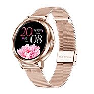 Smart Watch for Women 1.09-inch Touchscreen Heart Rate Blood Pressure Monitoring Secientific Sleep Multi-Sport Modes ...