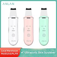 21.46US $ 58% OFF|ANLAN Ultrasonic Skin Scrubber Deep Face Cleaning Machine Peeling Shovel Facial Pore Cleaner Face S...