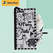 Animal Tails Black and White High-Contrast Book "Farm Tails" – smarkid.com