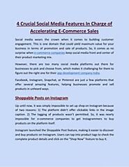 4 Crucial Social Media Features In Charge Of Accelerating E Commerce Sales : Mike Jackson : Free Download, Borrow, an...