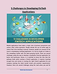 5 Challenges in Developing FinTech Applications