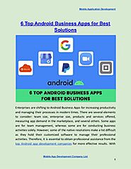 6 Top Android Business Apps for Best Solutions