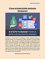 5 steps to budget mobile application development