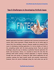 Top 5 challenges in developing fin tech apps