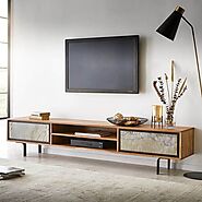 Buy Jarrah long tvc cabinet - Buy Acacia wood cabinet online | Furniture Online: Buy Solid Wood Furniture at the Best...