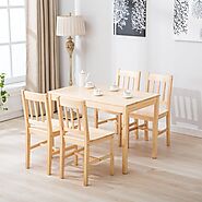 Bộ bàn ghế ăn bằng gỗ