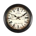 Adeco Antique Look Brown, Round Wall Hanging Clock