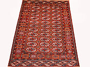 Buy 4x6 Bokhara Rugs Rust / Red Fine Hand Knotted Wool Area Rug - MR19448 | Monarch Rugs