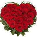 Heart Shape Flowers Arrangements for Valentines Day