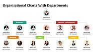 Organizational Charts With Departments PowerPoint Template