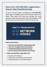 How to Fix 192.168.188.1 Login Issues – Step-by-Step Troubleshooting