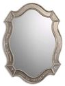 Victorian Venetian Etched Frameless Wall Mirror Antique
