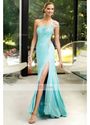 Sheath/Column One-Shoulder Zipper Sheath/Column Chiffon Sleeveless Prom Dresses