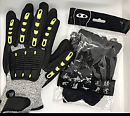 ATV/ work/Mechanic Gloves /balaclava combo pack Black nitrile anti slip cut resistant impact glove, comes with a free...