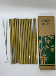 Bamboo Straw Set ( 17 Piece Set )-Say No to Plastic Straws ! - dsprosupplies