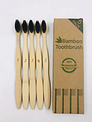 Bamboo Toothbrush Set of 5 (Numbered) - dsprosupplies