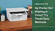 Why Printer Not Printing Color Hp? 1-8009837116 Hp Printhead Problem